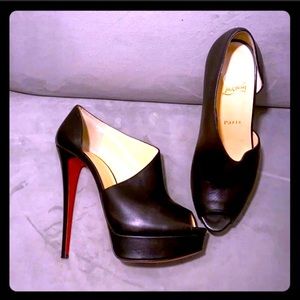 Christian Louboutin Platform Open Toe Booties